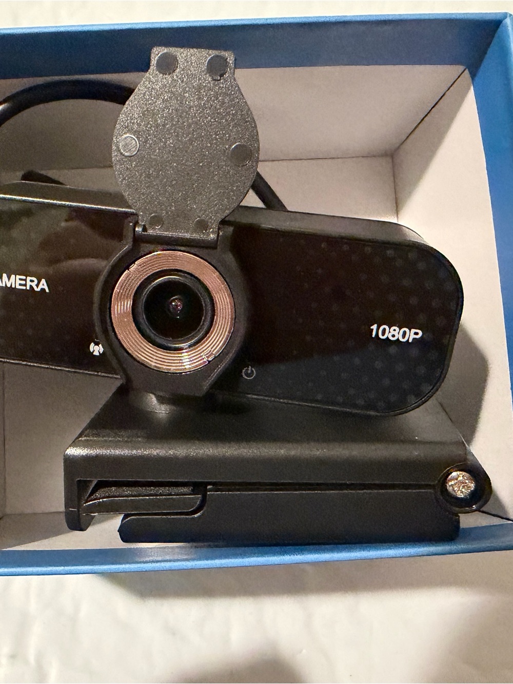 1080P Black USB Webcam with Privacy Cover